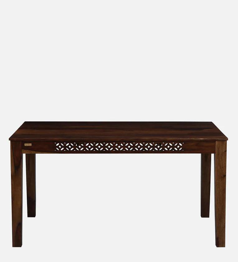 Sheesham Wood 6 Seater Dining Set in Scratch Resistant Provincial Teak Finish With Bench - Ouch Cart