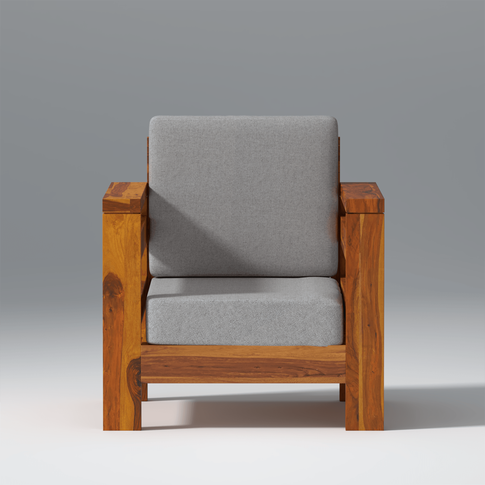 Eirini Elegance Sheesham Wood sofa In Light Honey Color - Ouch Cart