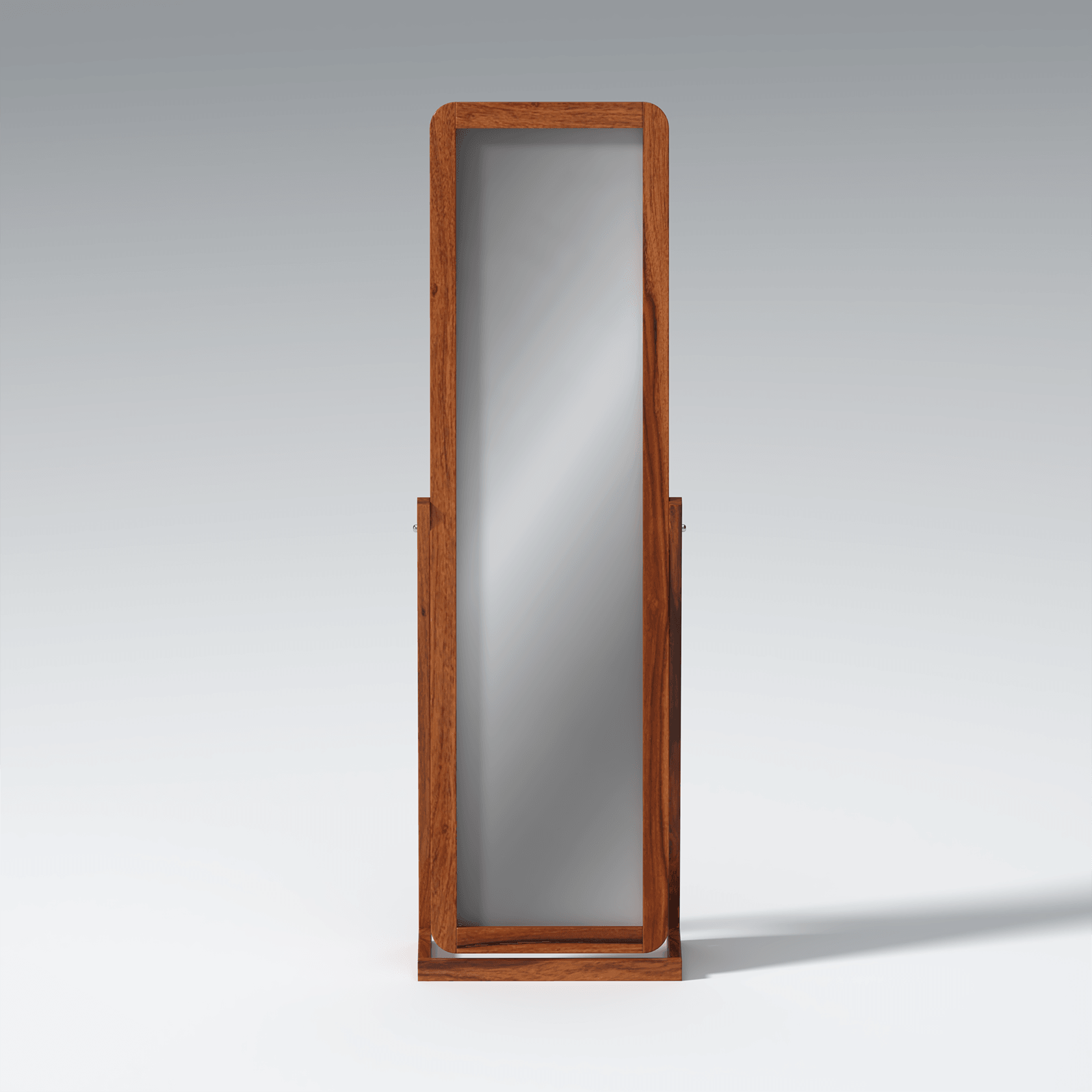 Dusk Sheesham Wood Mirror Frame in Honey Brown Color - Ouch Cart