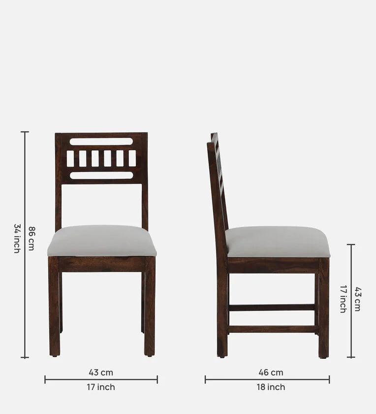 Sheesham Wood 4 Seater Dining Set In Scratch Resistant Teak Finish - Ouch Cart