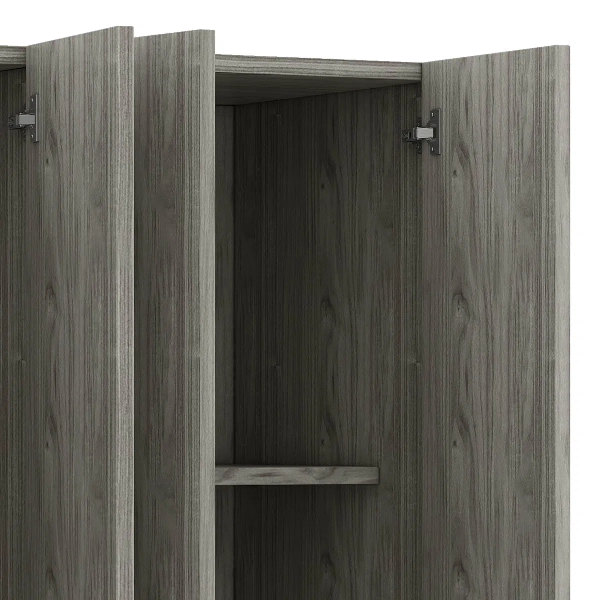 Eford Solid Wood 6-Door Armoire with 3 Drawers Spacious Bedroom Storage