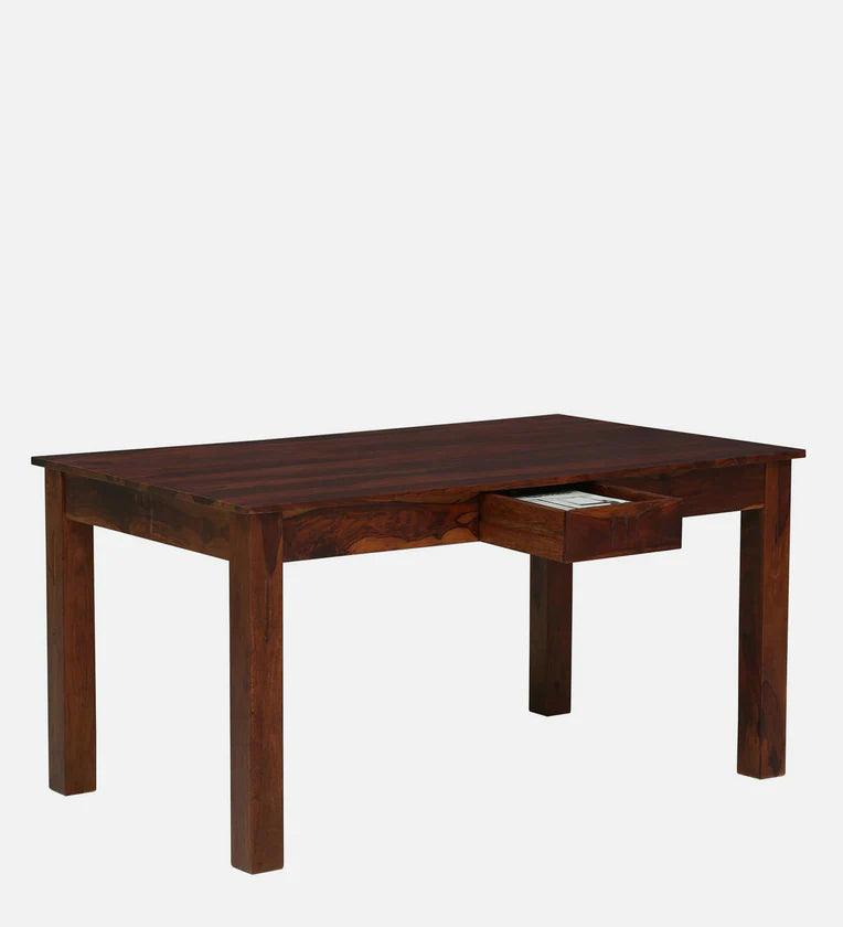 Sheesham Wood 6 Seater Dining Set In Honey Oak Finish With Bench - Ouch Cart