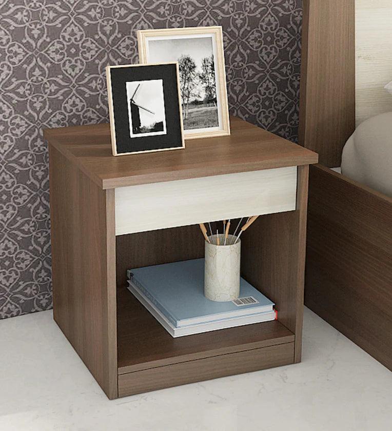 Denver Bedside Table in Classic Oak Finish - Ouch Cart
