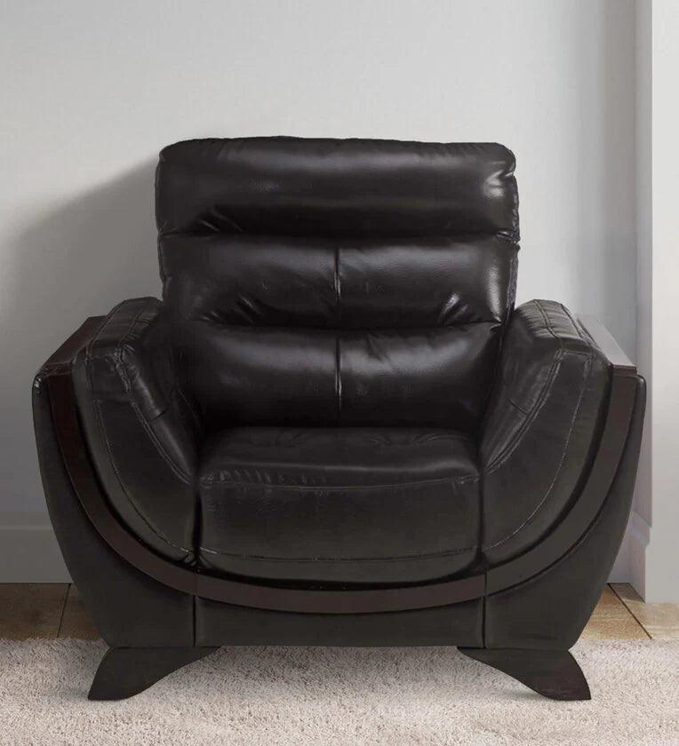 Leatherette 1 Seater Sofas in Brown Colour - Ouch Cart