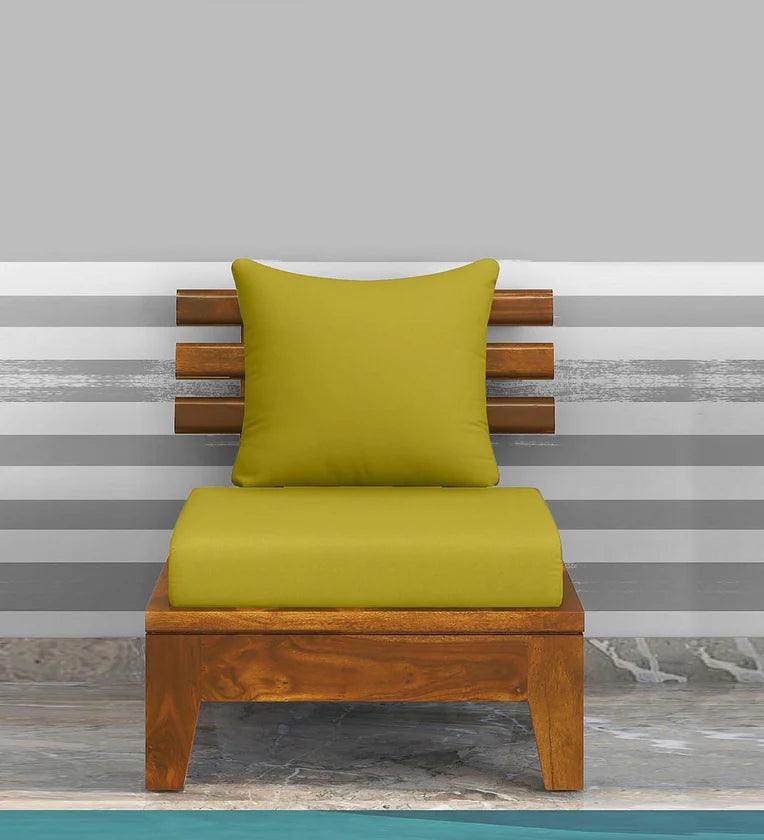 Sheesham Wood 1 Seater Sofa In Rustic Teak Finish - Ouch Cart