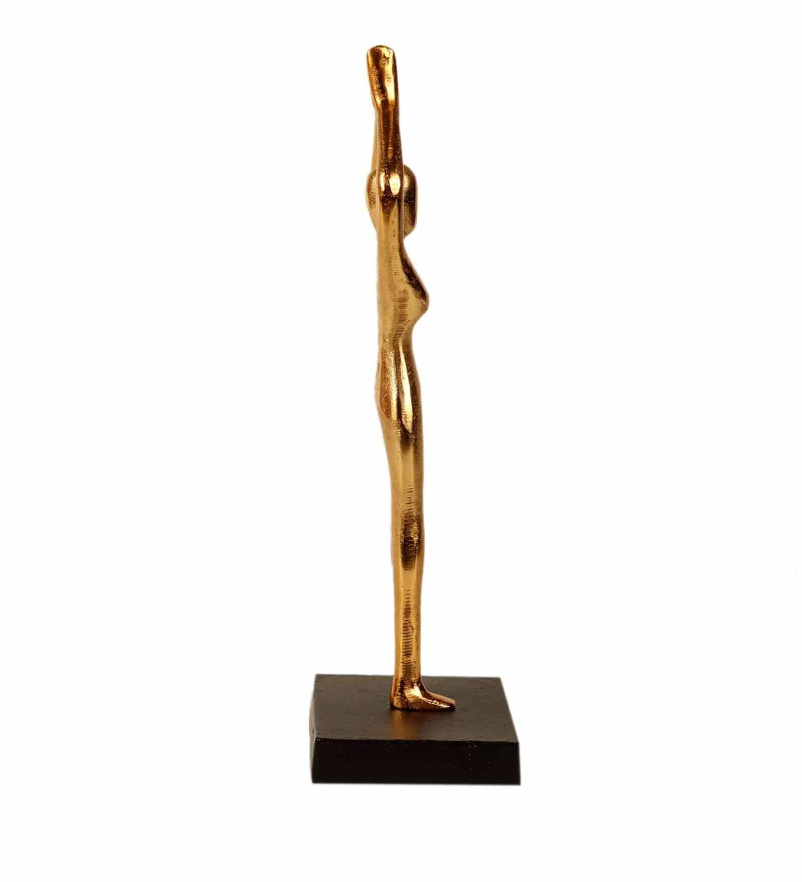 Golden Yoga Girl aluminium Table Accent, - Ouch Cart