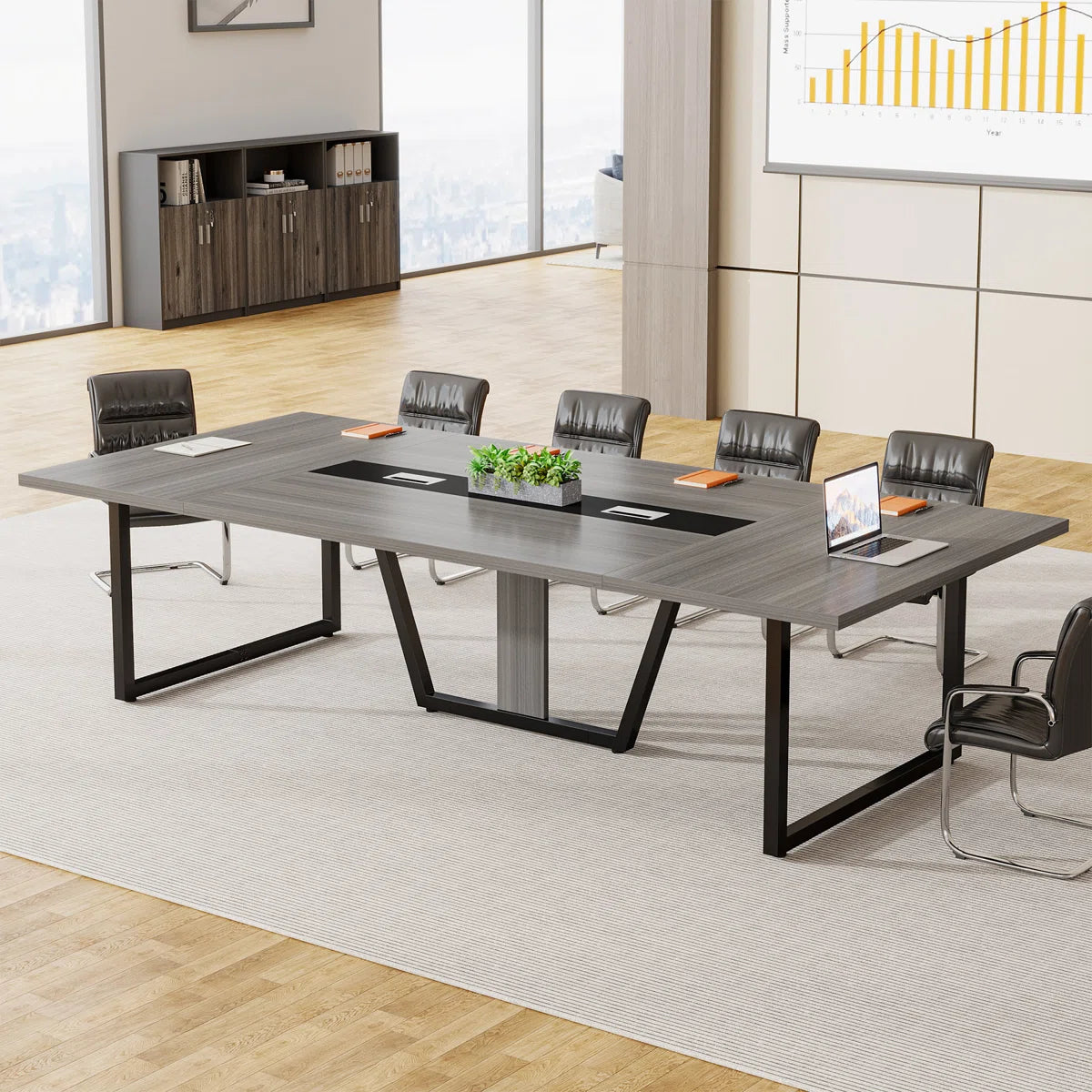 Anoush 94.5'' Rectangle Conference Table-OUCH CART | Conference Table