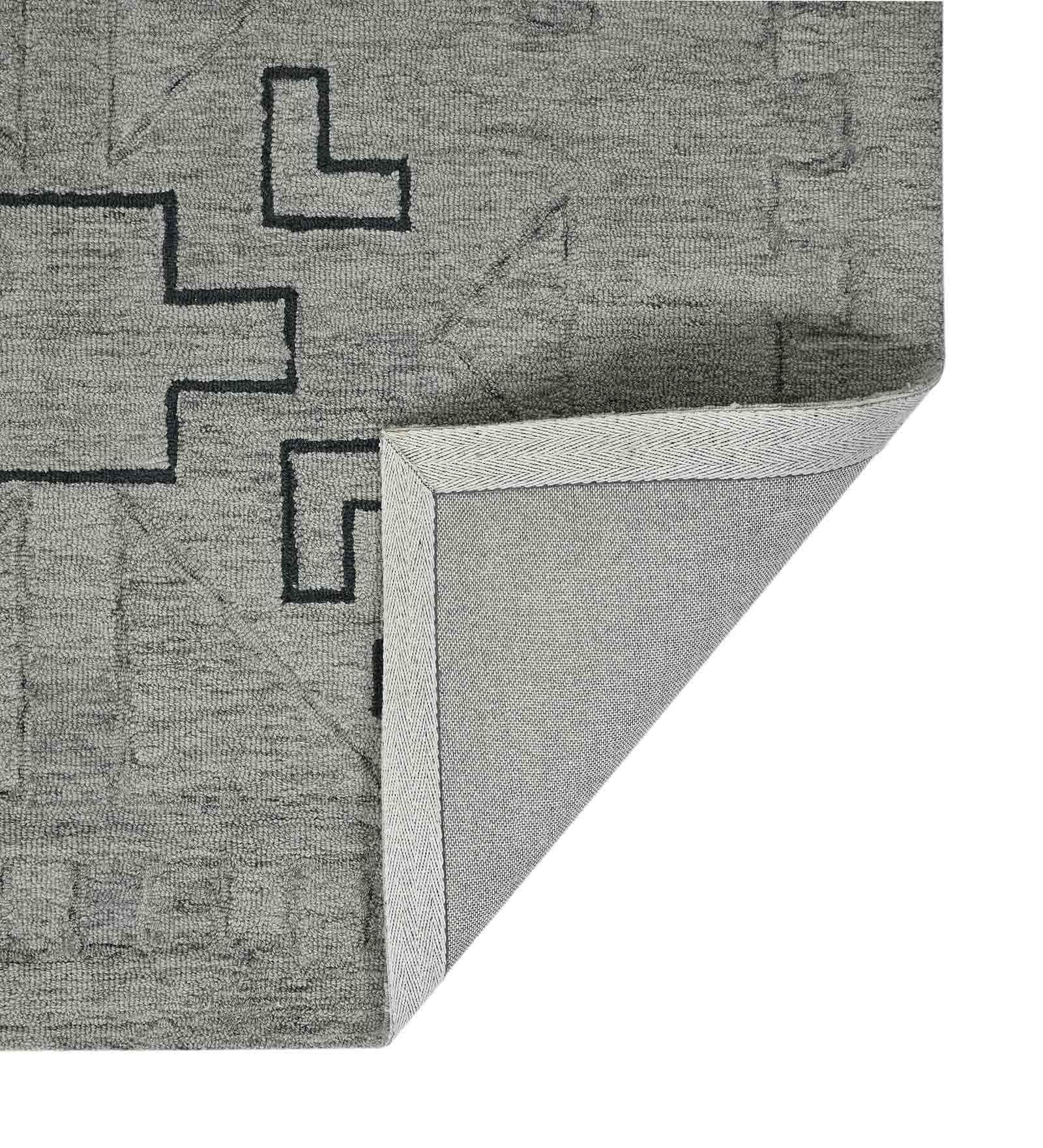SHALE GRAY Wool Asteria 5x8 Feet Hand-Tufted Carpet - Rug - Ouch Cart