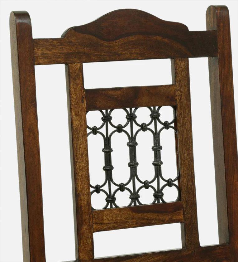 Sheesham Wood 4 Seater Dining Set In Provincial Teak Finish - Ouch Cart