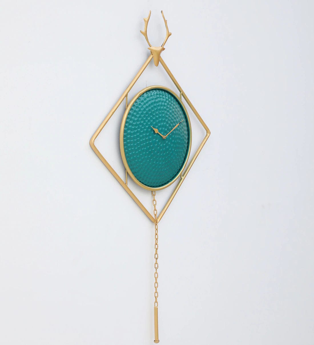 Handmade Gold Metal Wall Clock,