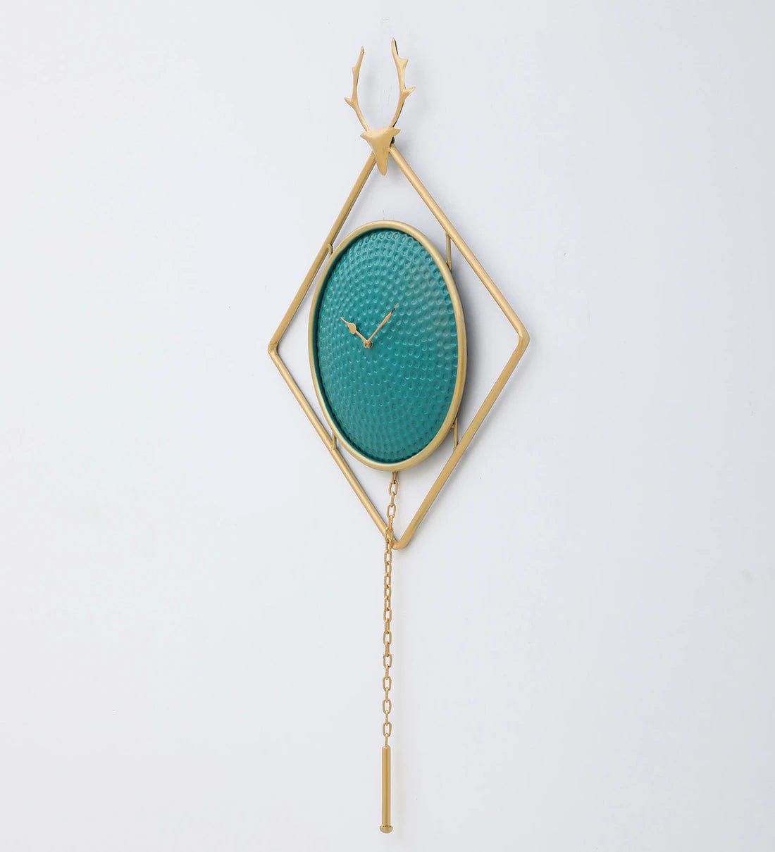 Handmade Gold Metal Wall Clock,