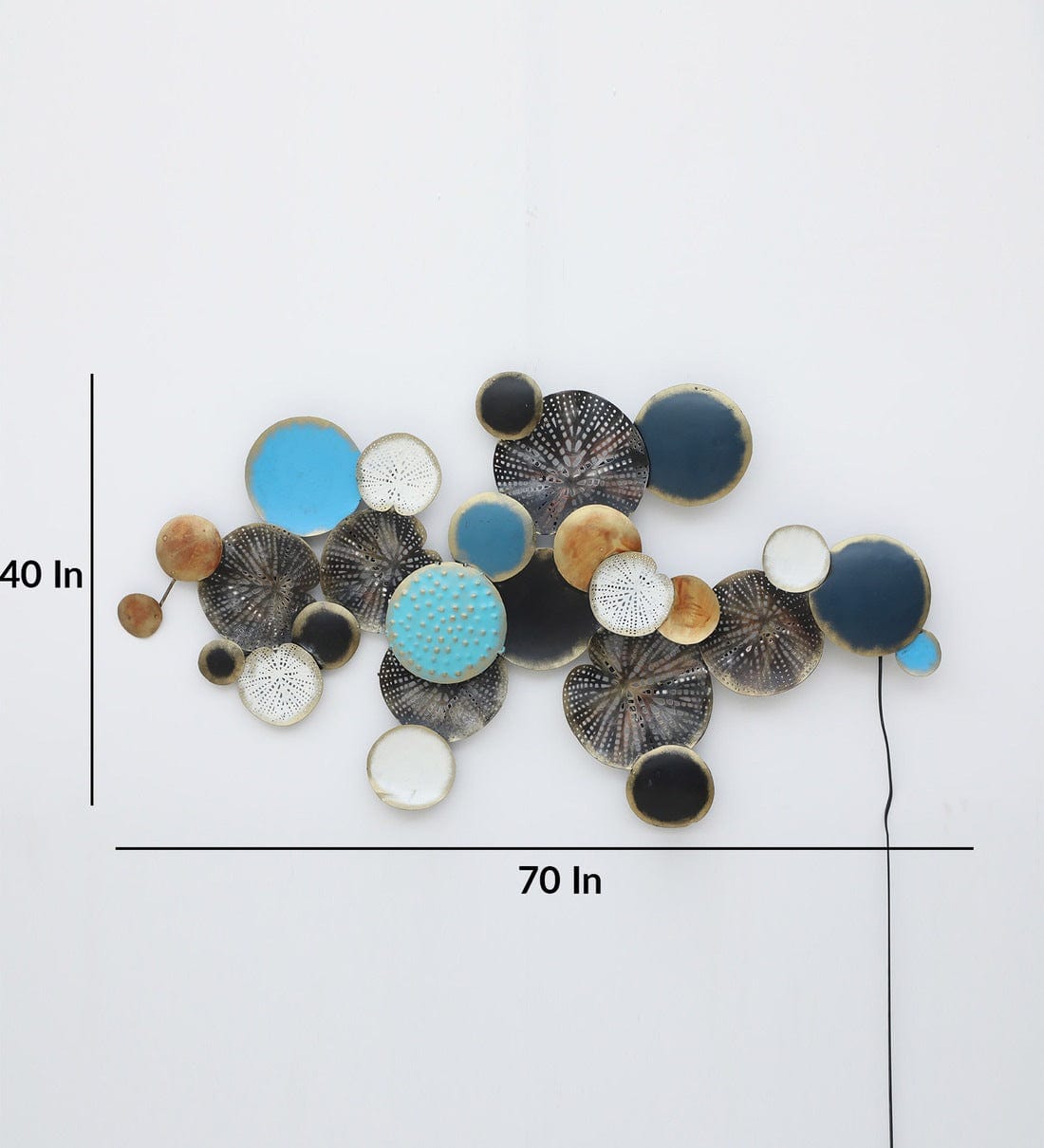 Handmade Multicolour Abstract Metal Wall Art,