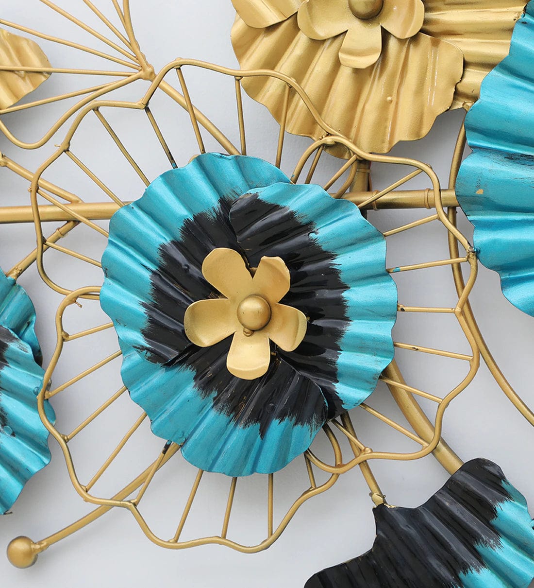 Handmade Multicolour Abstract Metal Wall Art,