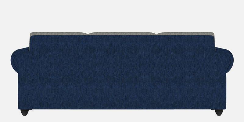 Fabric 3 Seater Sofa In Blue & Light Grey Finish - Ouch Cart