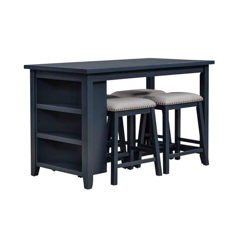 Counter Height Dining Set w/ Upholstered Seats - Ouch Cart