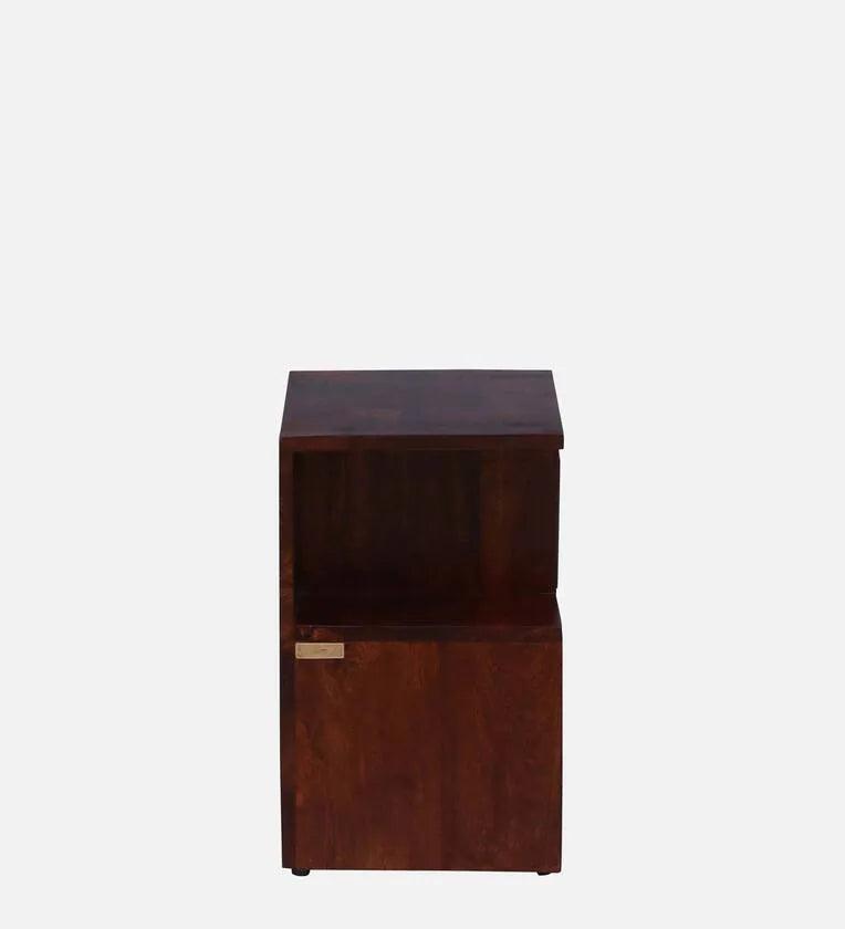 Z Solid Wood Lhs Bedside Table In Honey Oak Finish With Drawers - Ouch Cart