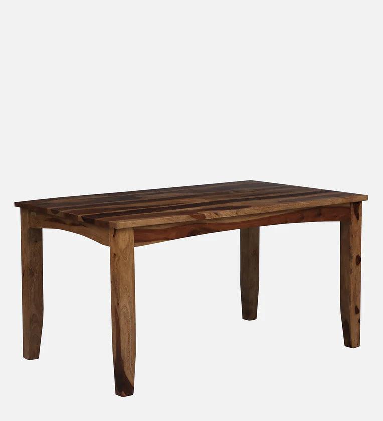 Sheesham Wood 6 Seater Dining Set in Scratch Resistant Rustic Teak Finish With Bench - Ouch Cart