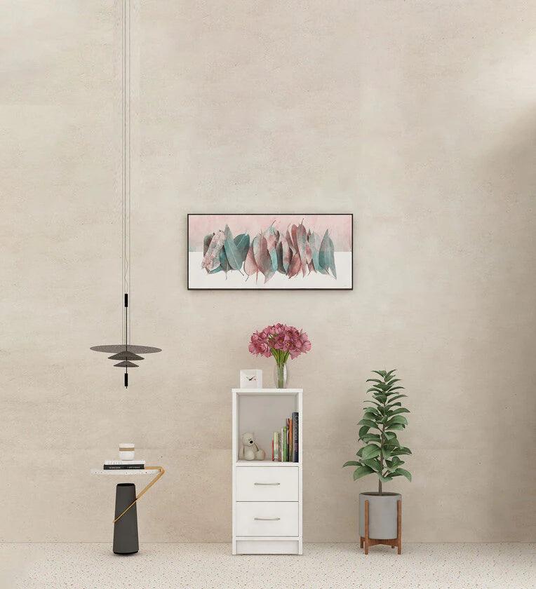 Bedside Table in White Colour With Drawers - Ouch Cart