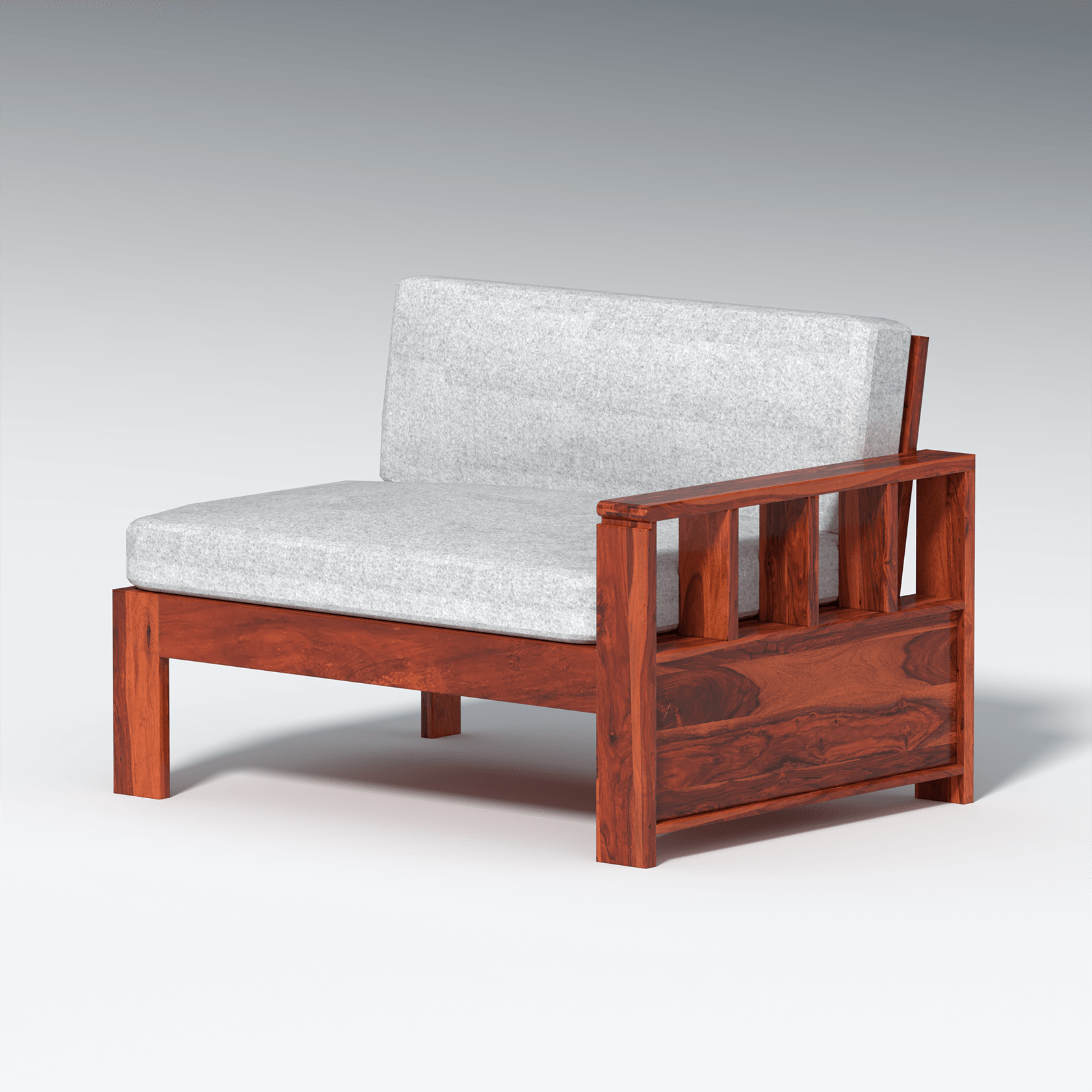 Eirini L Shape Sheesham Wood Sofa In Light Honey - Ouch Cart