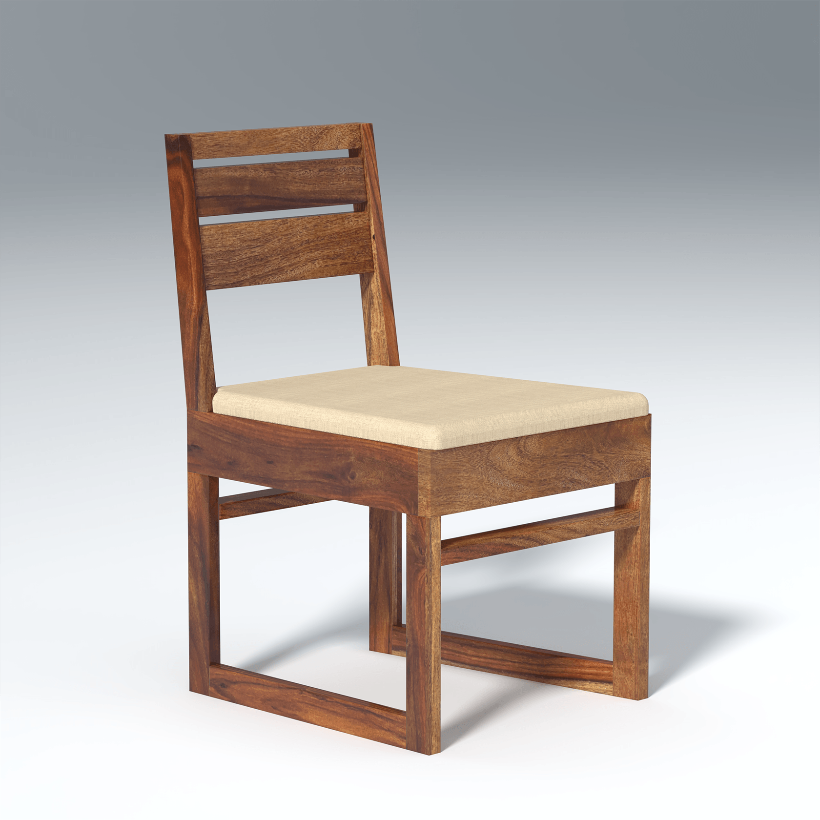 Crenn Sheesham Wood Dining Chair In Reddish Walnut Color - Ouch Cart