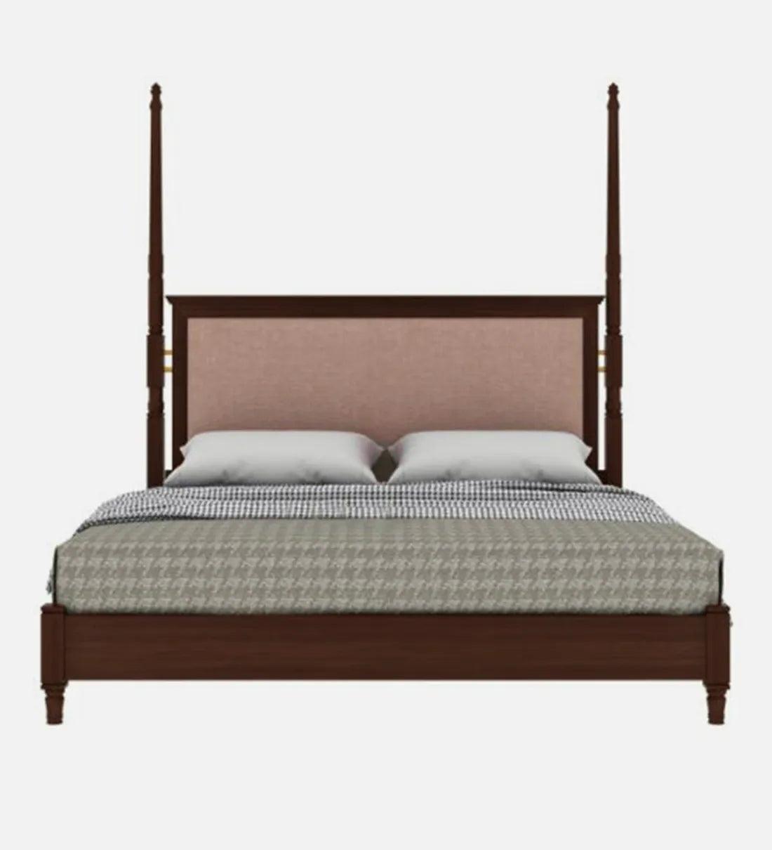 Oreal Solid Wood King Size Bed in Tubbaq Finish - Ouch Cart