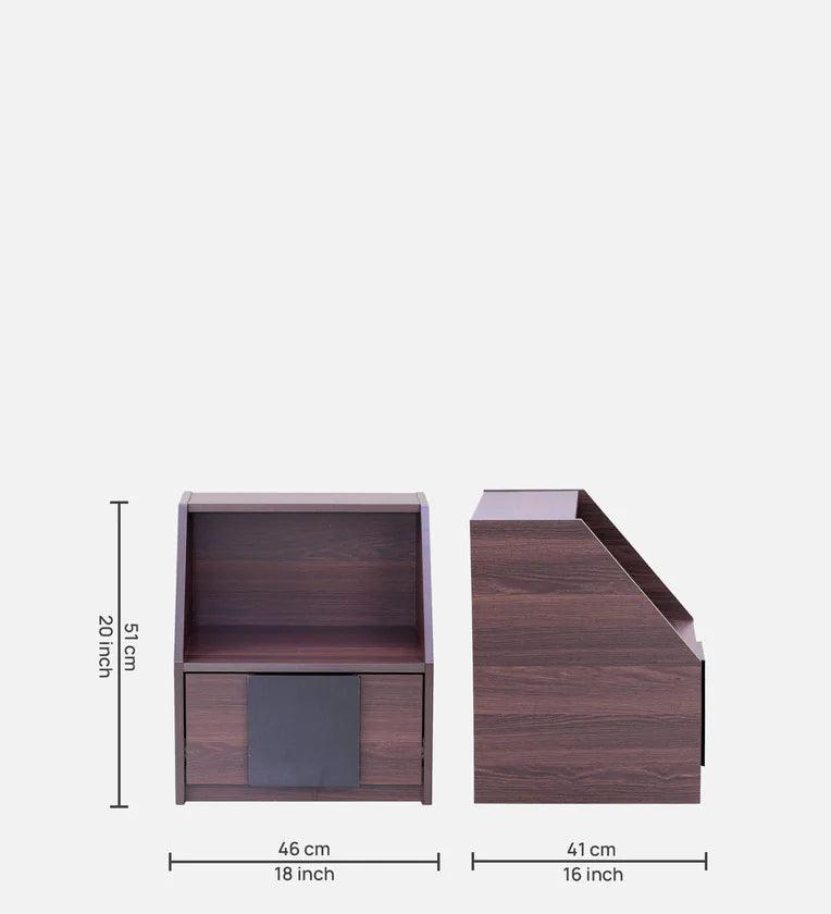 Bedside Table in Wenge Finish with Drawer - Ouch Cart