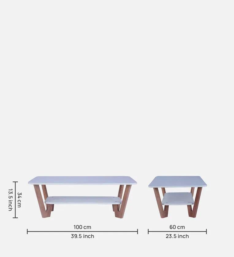 Coffee Table in Frosty White Colour - Ouch Cart