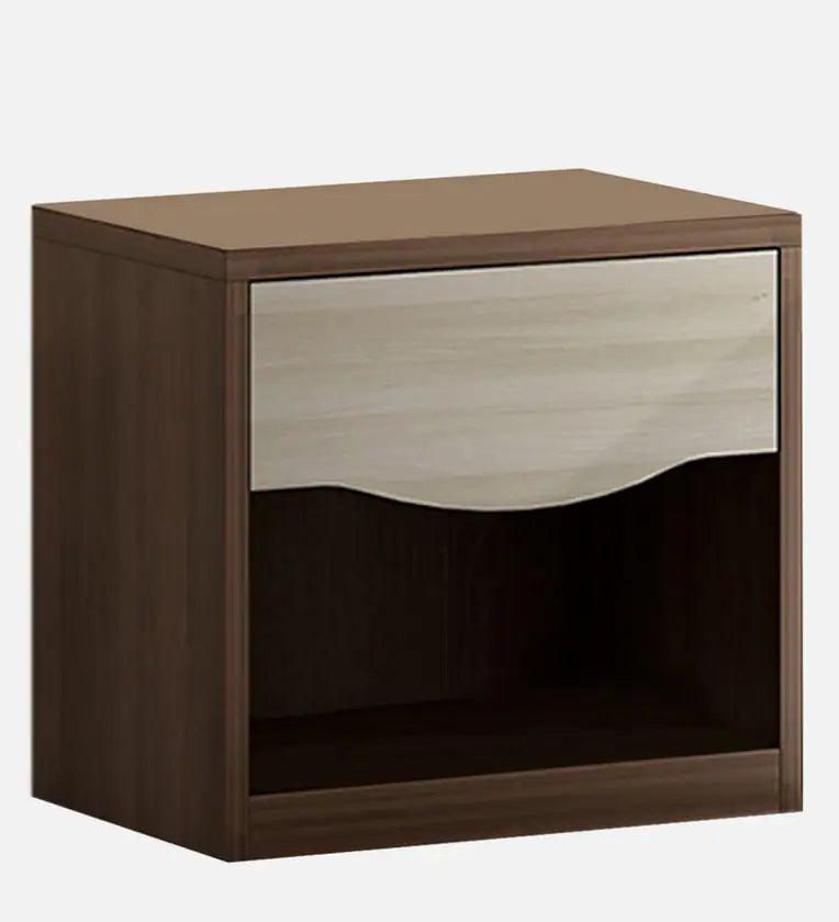 Crescent Bedside Table in Dark Acaica Finish - Ouch Cart