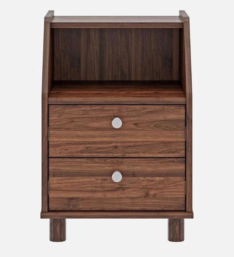 Bedside Table In Columbian Walnut Colour - Ouch Cart