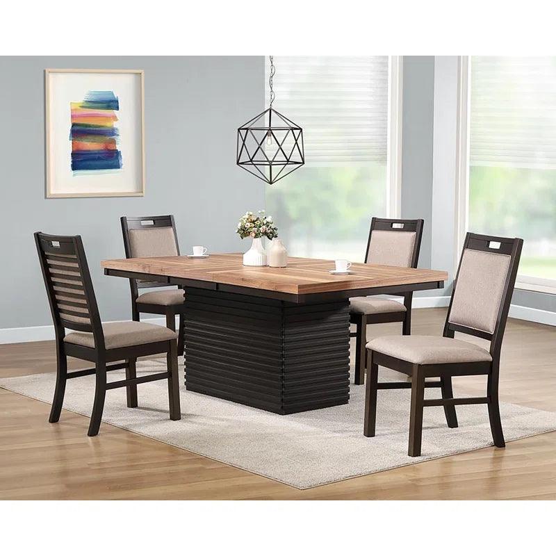 5 - Piece Extendable Pedestal Dining Set - Ouch Cart