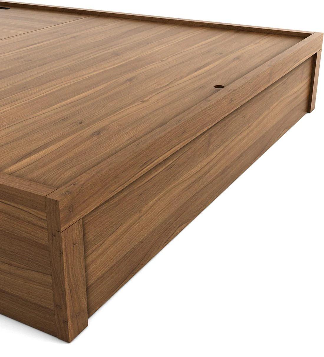 Monarch King Size Bed in Natural Wenge Finish with Hydraulic Storage - Ouch Cart