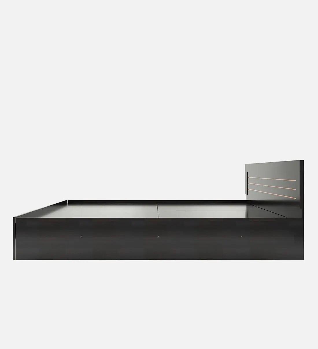 King Size Bed in Wenge Finish with Storage - Ouch Cart