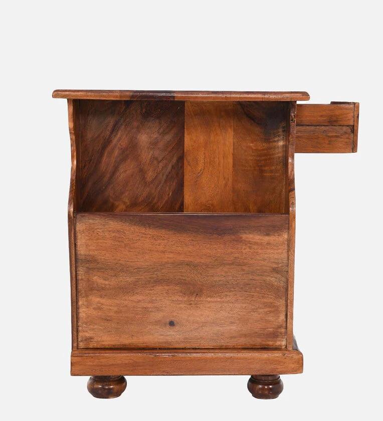 Sheesham Wood Bedside Table In Brown Colour - Ouch Cart