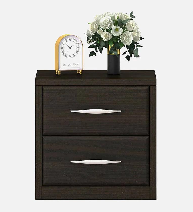 Verona Bedside Table in Fumed Oak Finish with Drawers - Ouch Cart