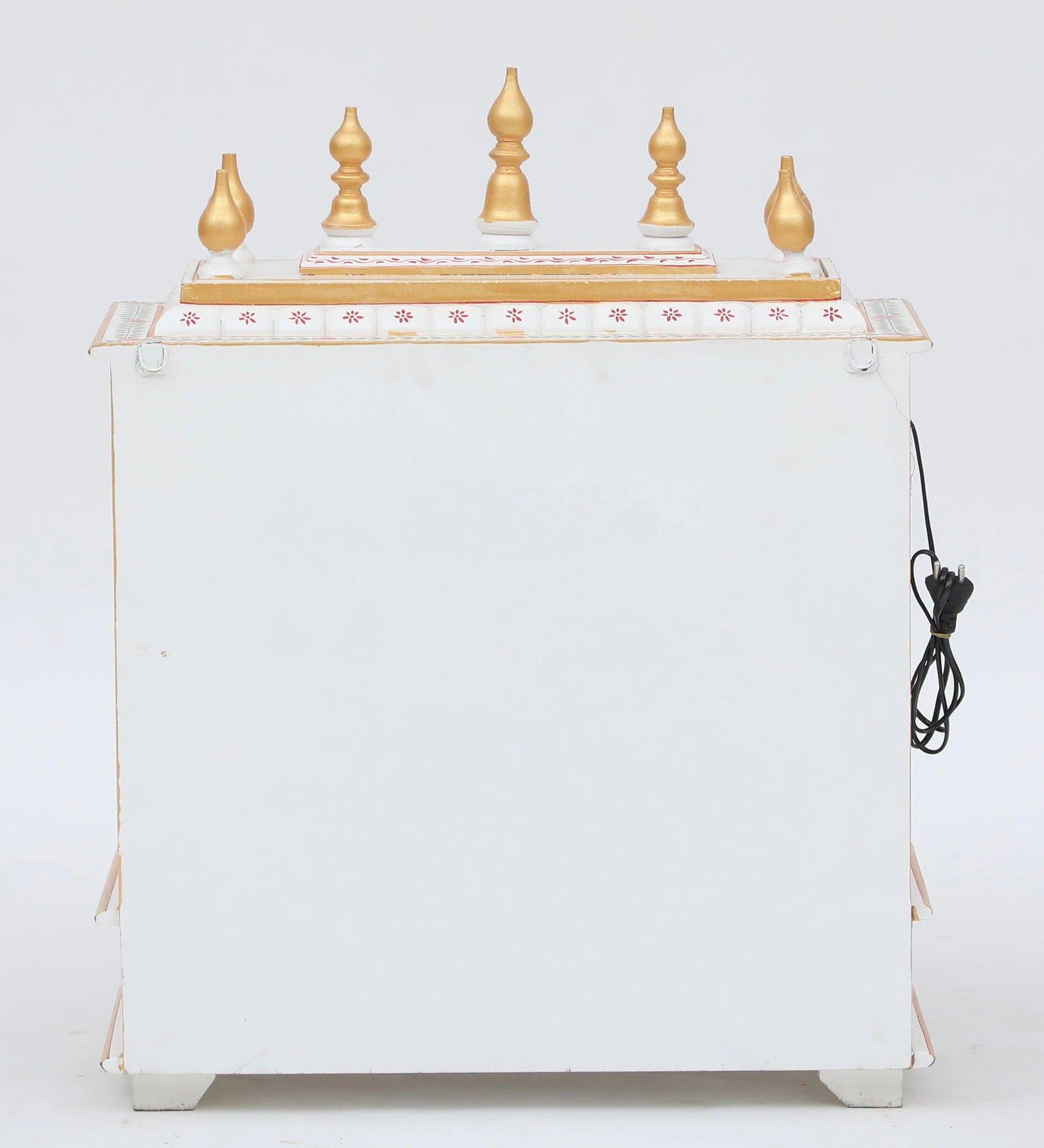 Multicolor Sheesham Wood & MDF Pooja Mandir With Door, - Ouch Cart