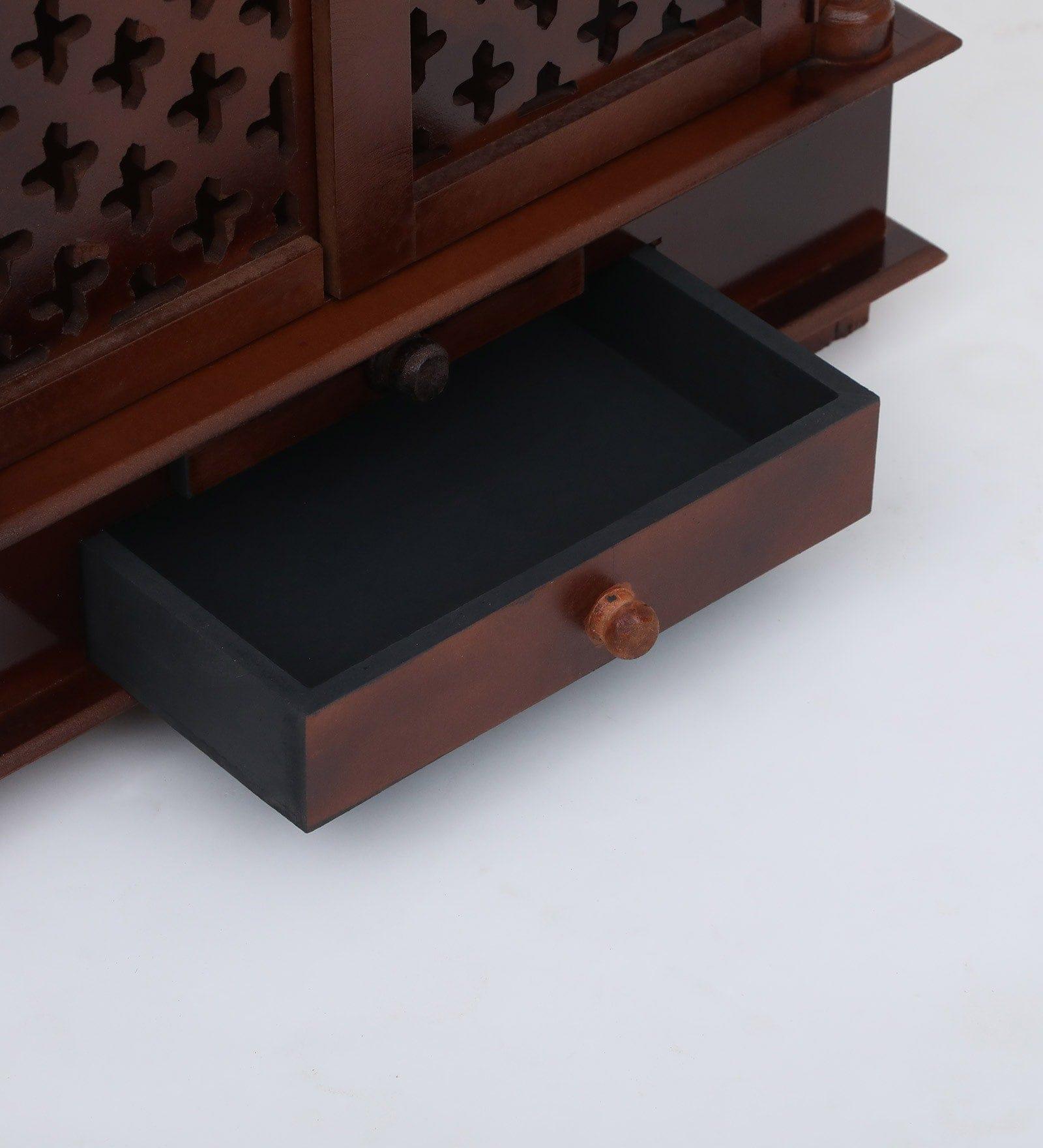 Multicolor Sheesham Wood & MDF Pooja Mandir With Door, - Ouch Cart