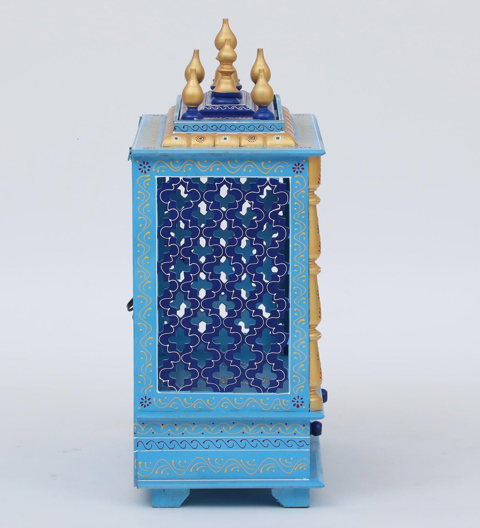 Multicolor Sheesham Wood & MDF Pooja Mandir Without Door, - Ouch Cart