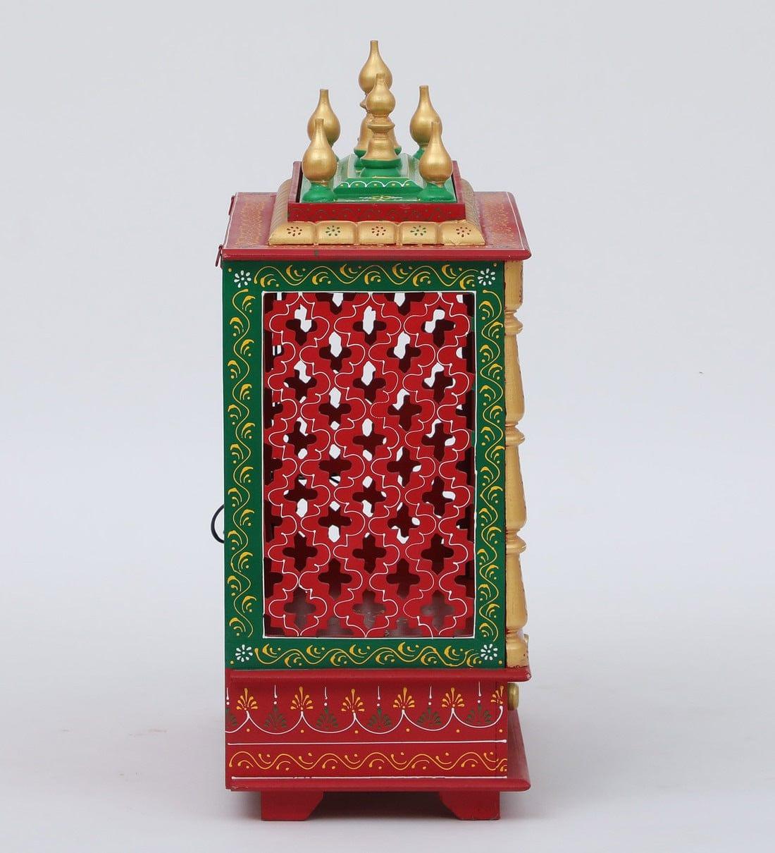 Multicolor Sheesham Wood & MDF Pooja Mandir Without Door, - Ouch Cart