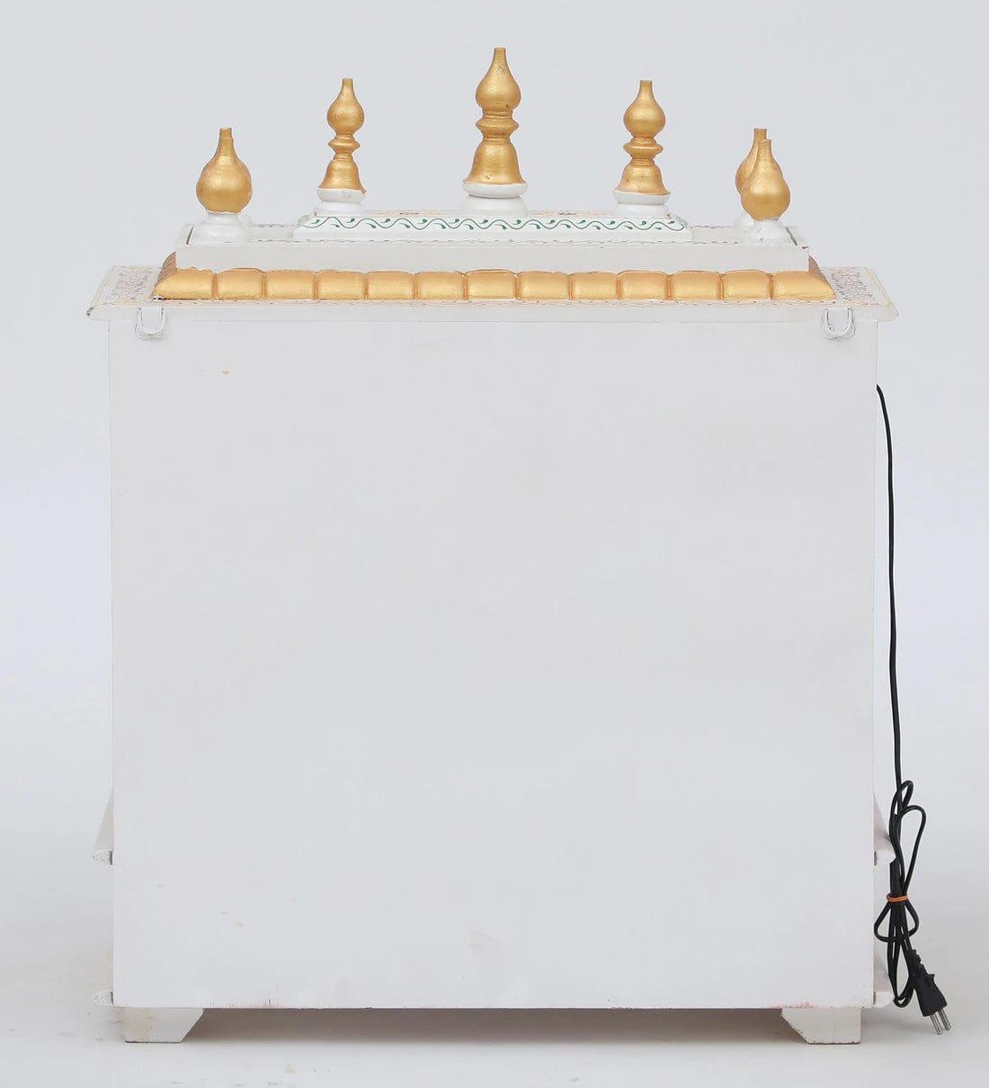Multicolor Sheesham Wood & MDF Pooja Mandir Without Door, - Ouch Cart