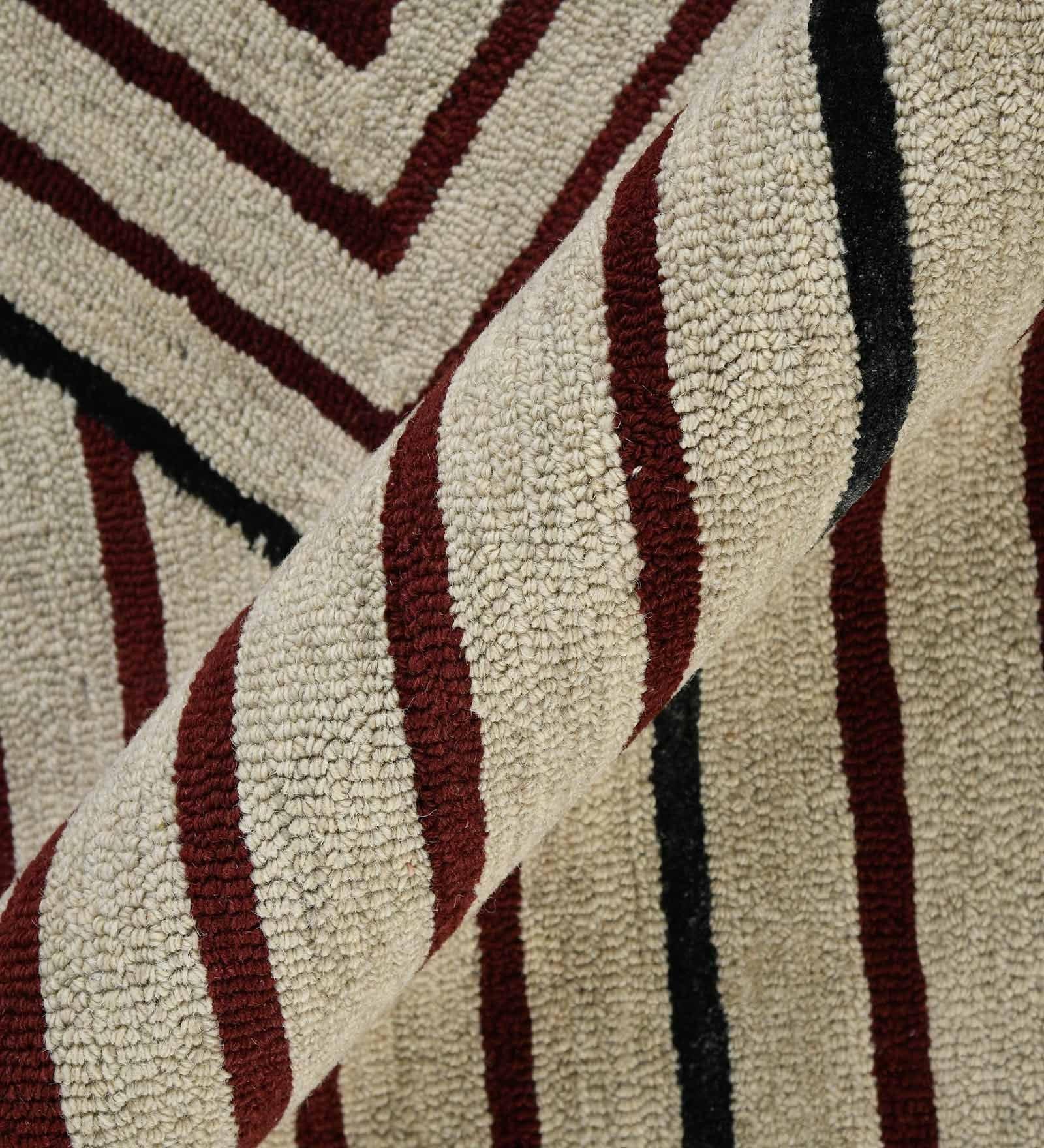 IVORY Wool & Viscose Canyan 5x8 Feet Hand-Tufted Carpet - Rug - Ouch Cart