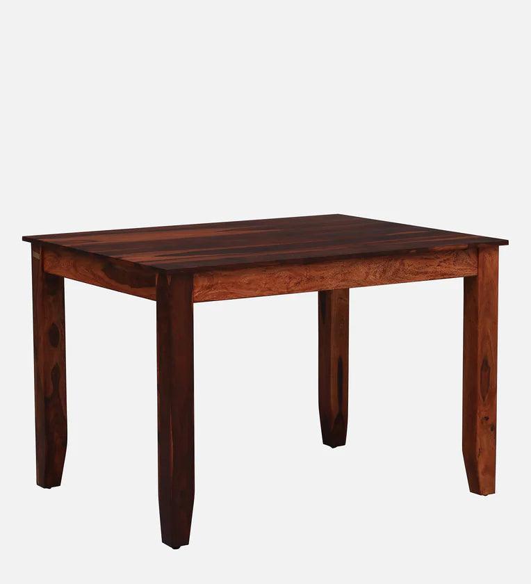 Sheesham Wood 4 Seater Dining Set In Scratch Resistant Honey Oak Finish - Ouch Cart