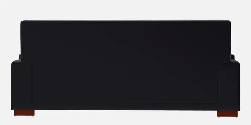 Leatherette 3 Seater Sofa in Black Colour - Ouch Cart