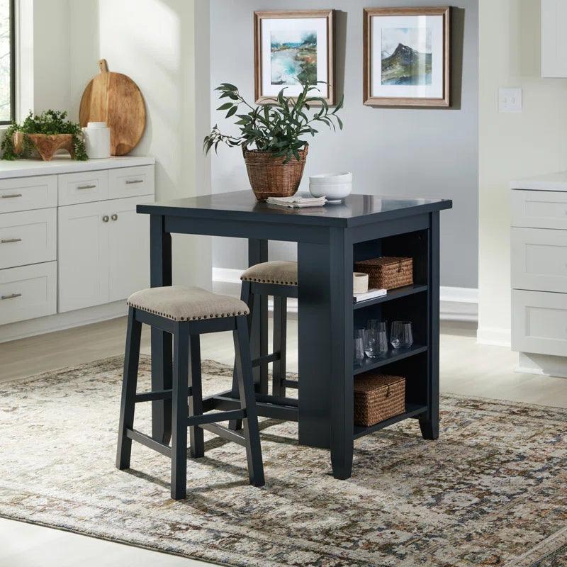 Counter Height Dining Set w/ Upholstered Seats - Ouch Cart