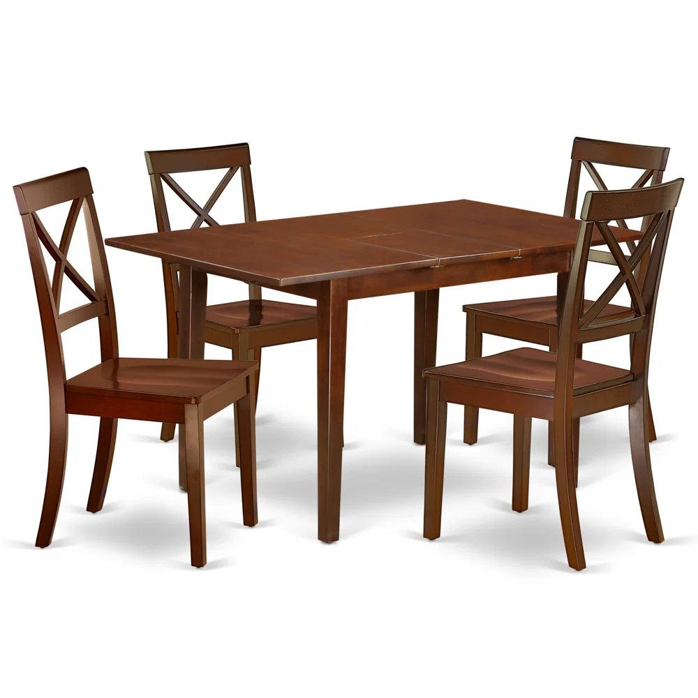 5 - Piece Extendable Solid Wood Dining Set - Ouch Cart