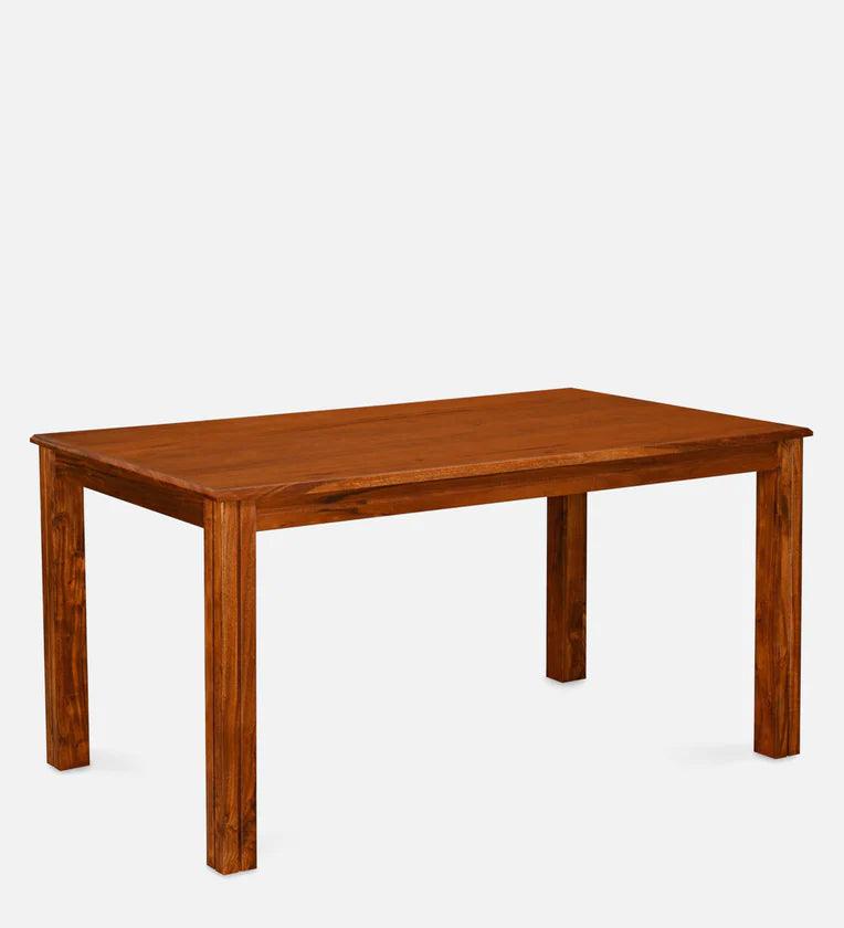 Solid Wood 4 Seater Dining Set In Honey Finish With Bench - Ouch Cart