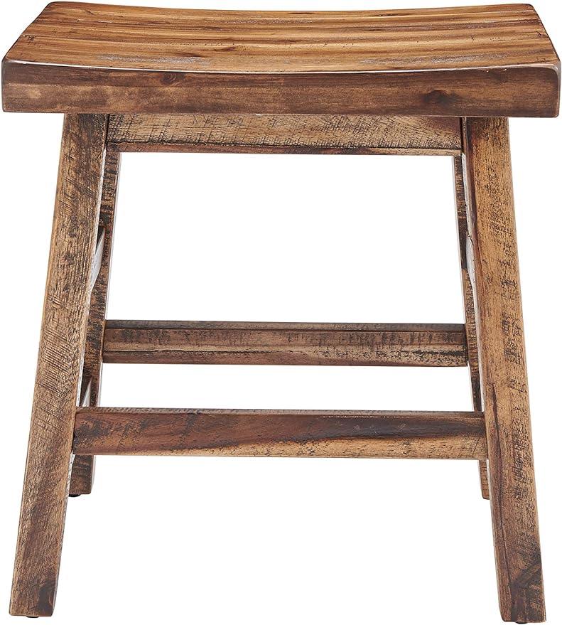 Furniture Durango 20" H Industrial Wood Dining Stool - Ouch Cart