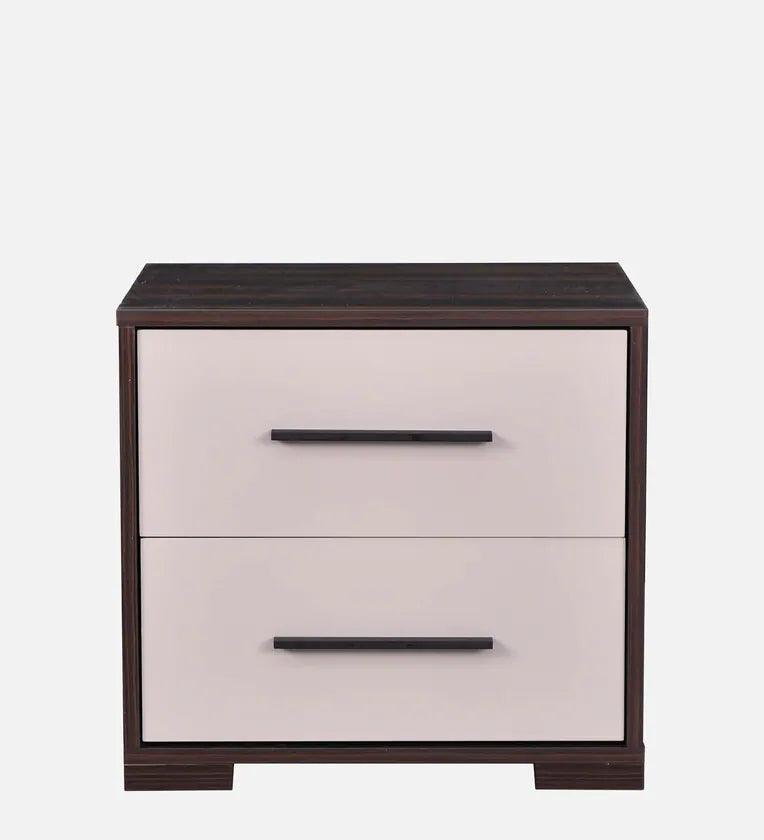 Bedside Table in Brown And White Colour - Ouch Cart