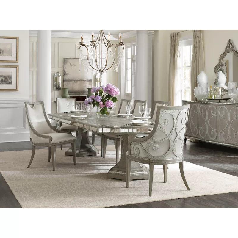 7 - Piece Extendable Double Pedestal Dining Set - Ouch Cart