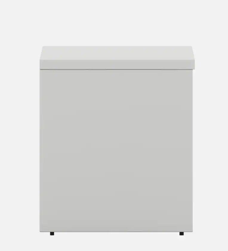 Alaska Bedside Table in High Gloss White Finish With Drawer - Ouch Cart