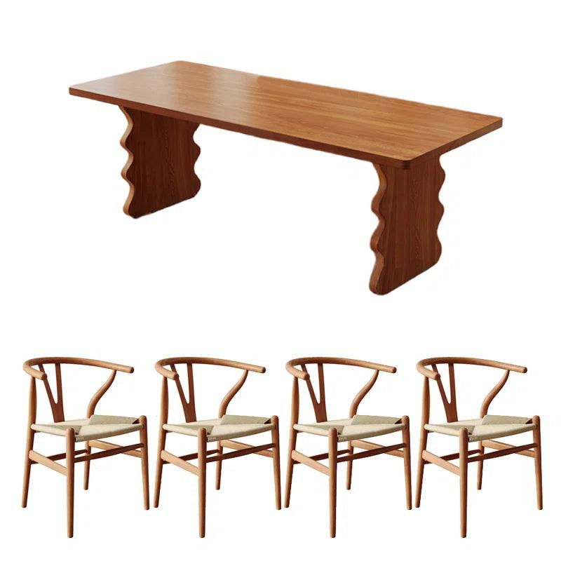 wood dining table set - Ouch Cart
